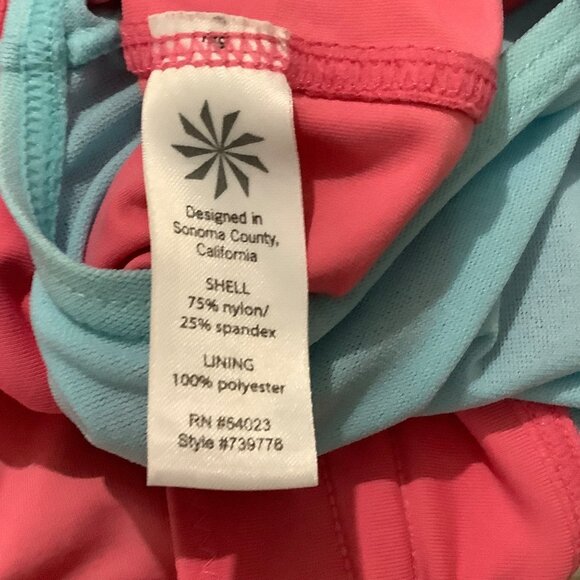 Athleta Womens Coral Athletic Shorts Large Nylon/Spandex Blend Drawstring Liner - Picture 4 of 8